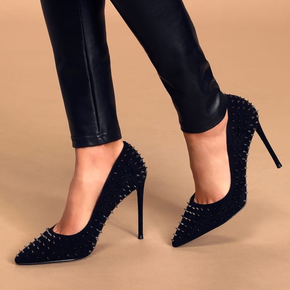 *New!* Steve Madden Vala Spike Heels In Black - Sz 8